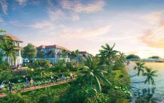 Dãy biệt thự ven sông tại dự án Sunneva Island.