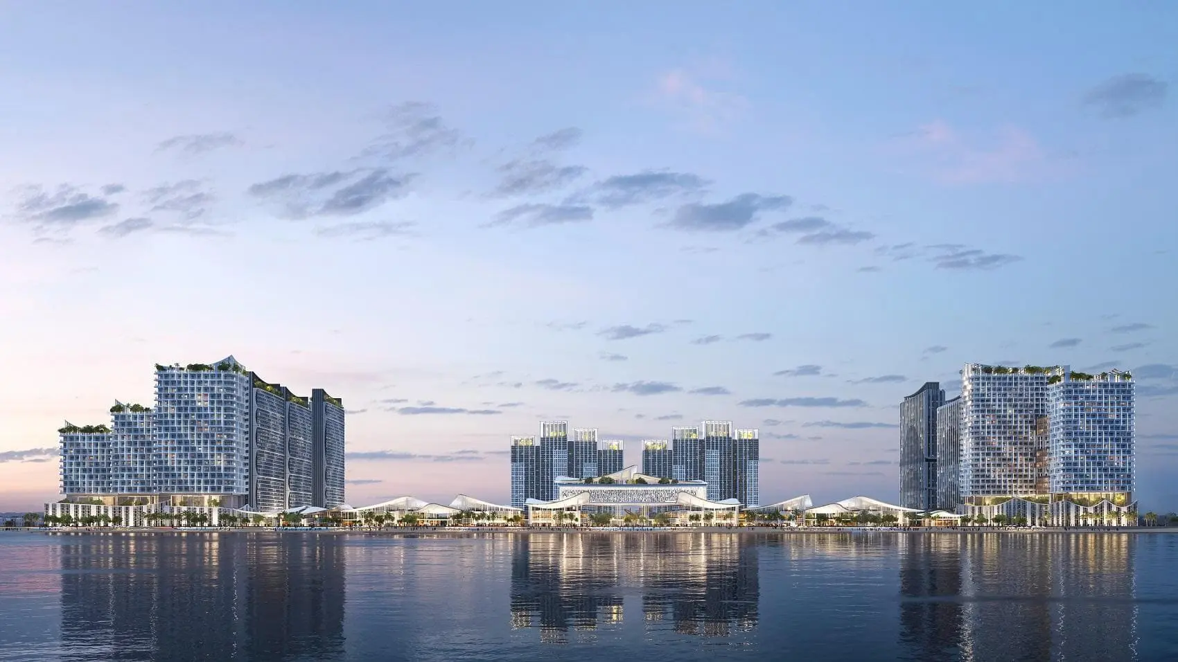 Quần thể Blanca City nhìn từ xa, biểu tượng sống hiện đại bên bờ biển Vũng Tàu.